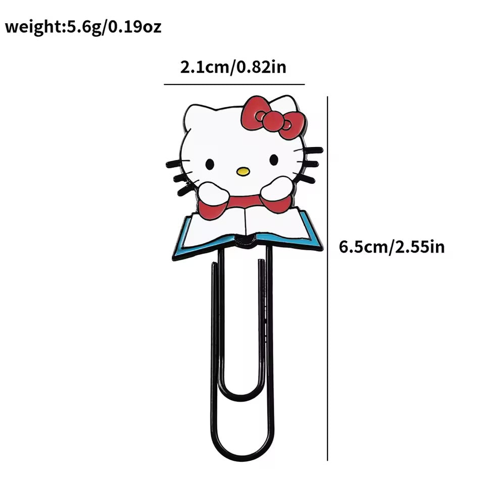 Sanrio-themed metal bookmark clip
