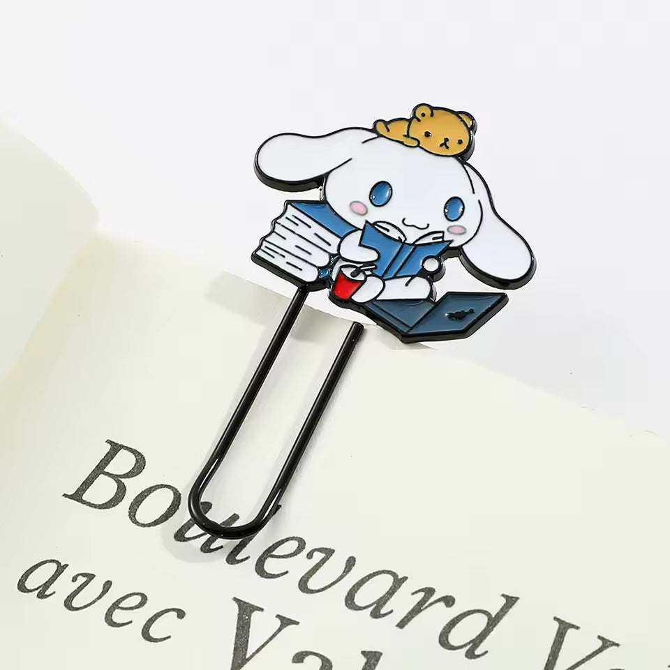Sanrio-themed metal bookmark clip