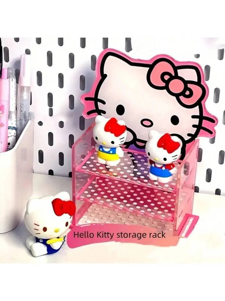 Hello Kitty-themed acrylic mini shelf organizer