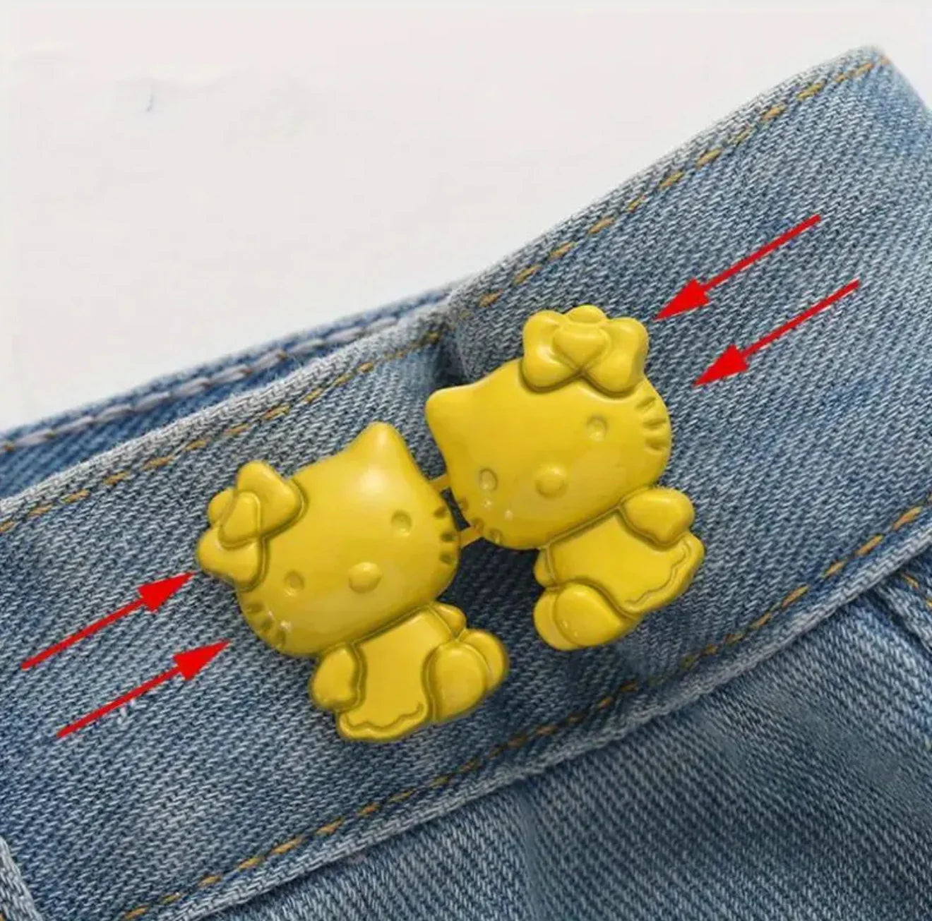 2pcs Sanrio Hello Kitty Adjustable Waist Snap Buckles