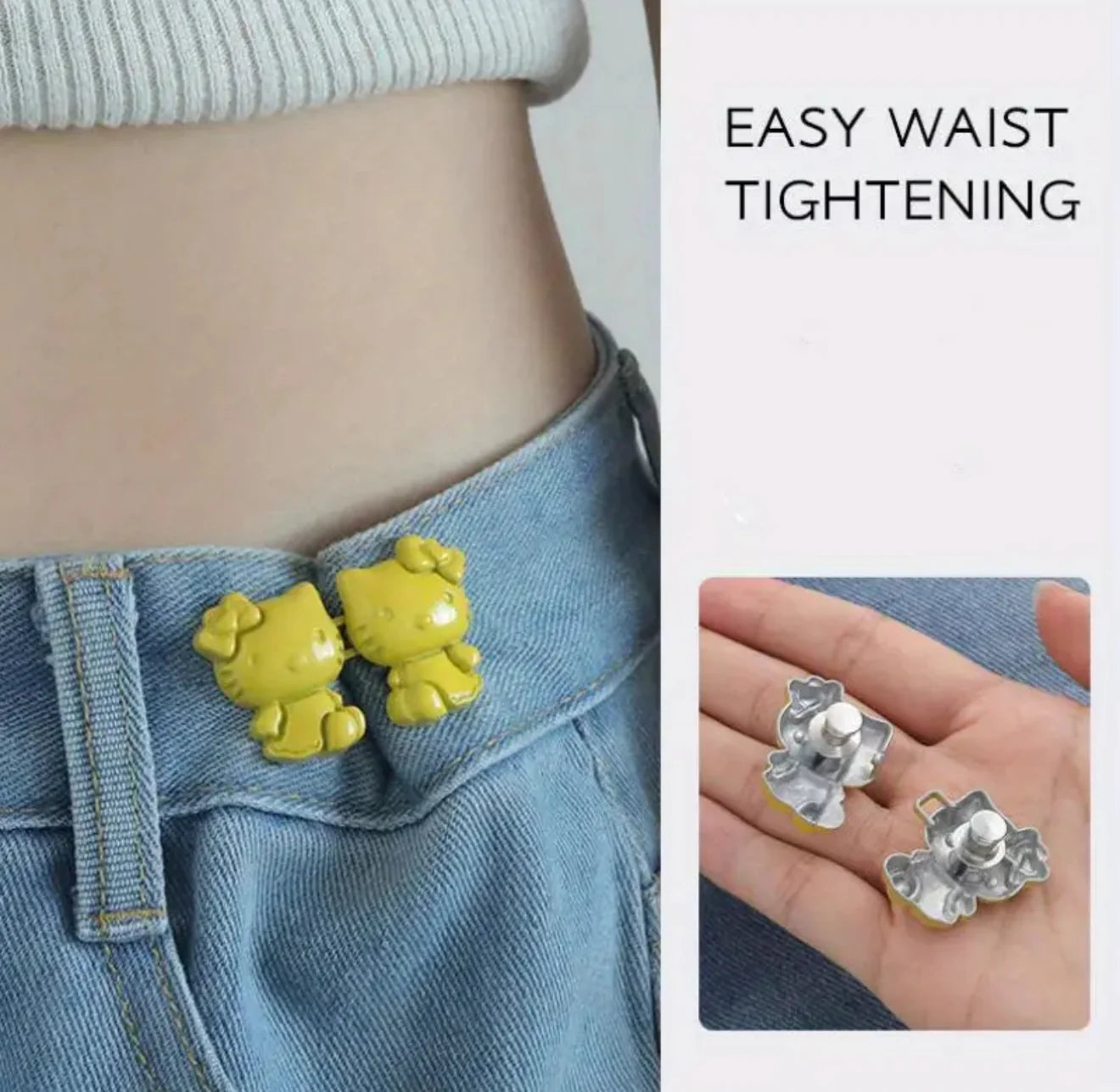 2pcs Sanrio Hello Kitty Adjustable Waist Snap Buckles