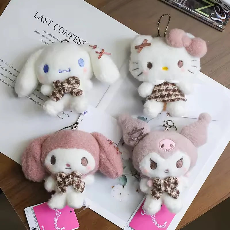Hello Kitty Plaid Dress Doll Keychain