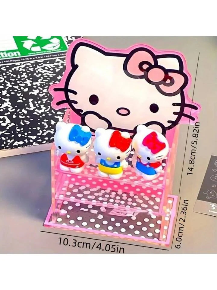 Hello Kitty-themed acrylic mini shelf organizer