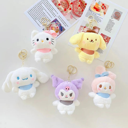 Sanrio-inspired mini plush keychain