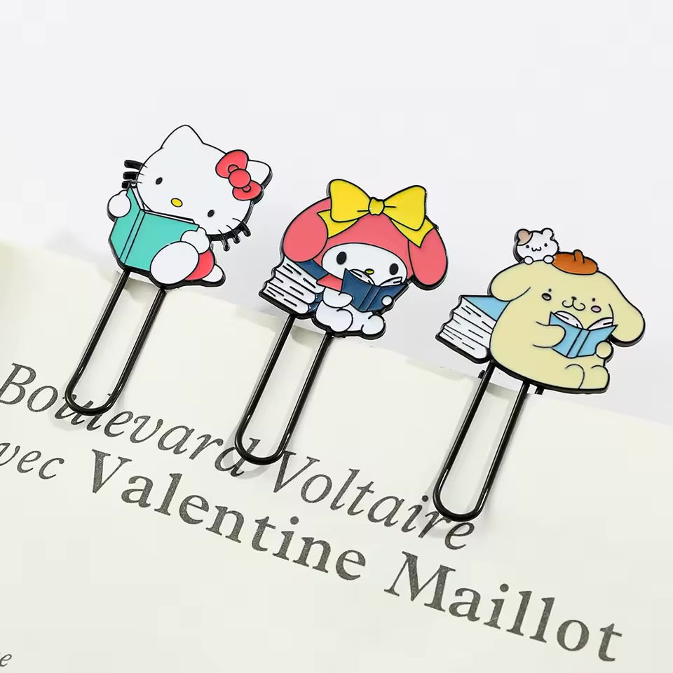 Sanrio-themed metal bookmark clip