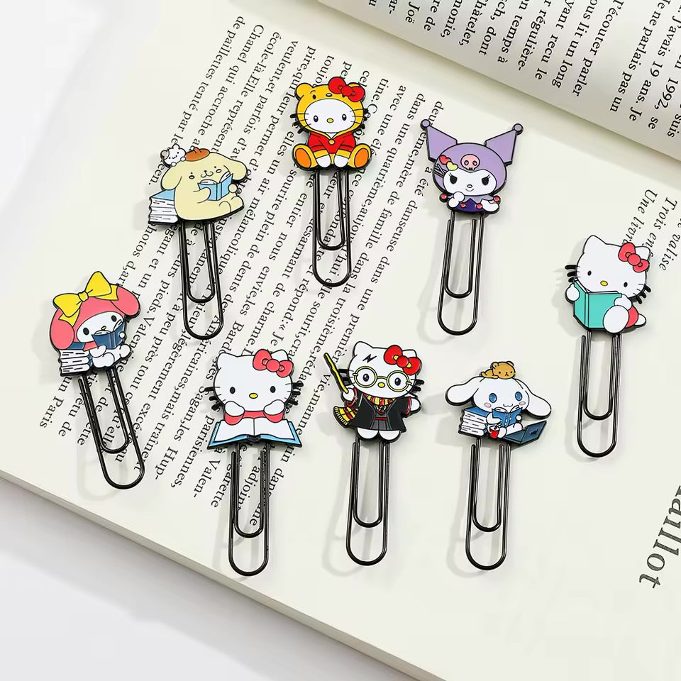 Sanrio-themed metal bookmark clip