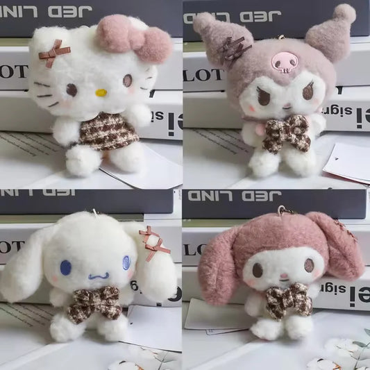 Hello Kitty Plaid Dress Doll Keychain