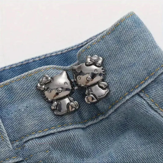 2pcs Sanrio Hello Kitty Adjustable Waist Snap Buckles